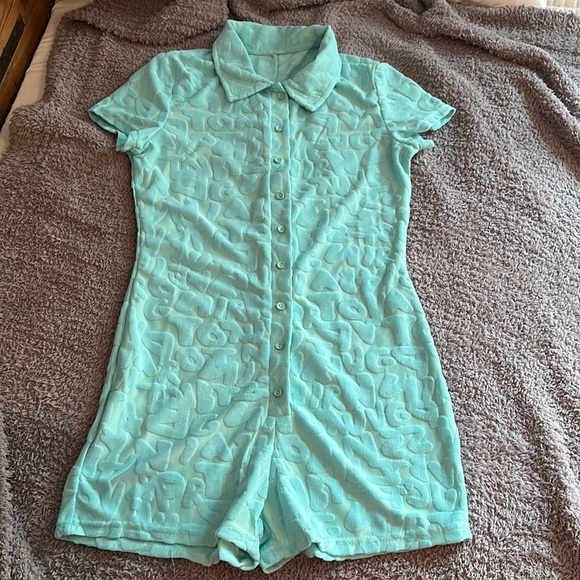 Aqua romper - Picture 1 of 3